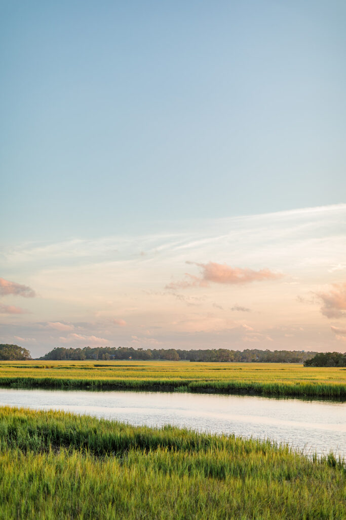 Sunset on South Carolina marsh.