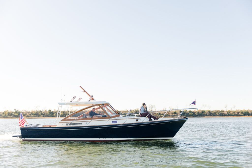 Proposal on Boat in Charleston, South Carolina, Daniel Island Yacht Club