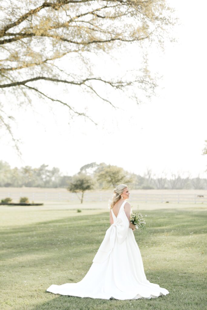 Bridal portrait at Katie Hearn Oaks in Leroy, Alabama